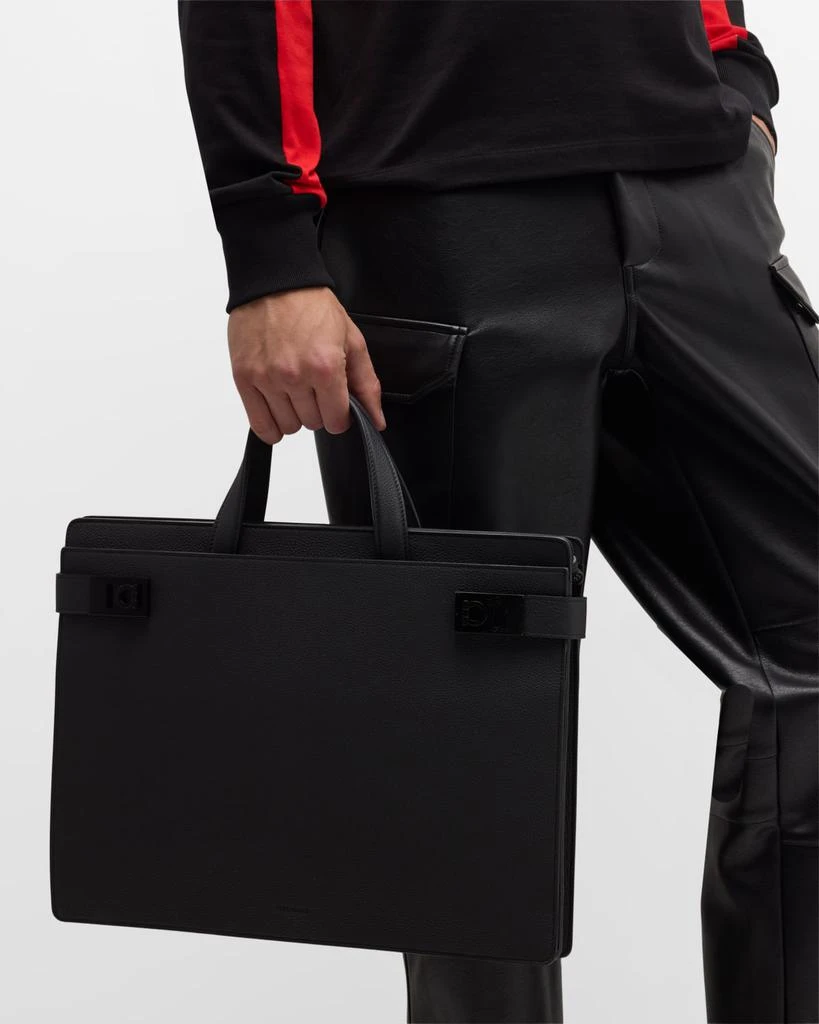 Salvatore Ferragamo Men's Medium Leather Briefcase 3