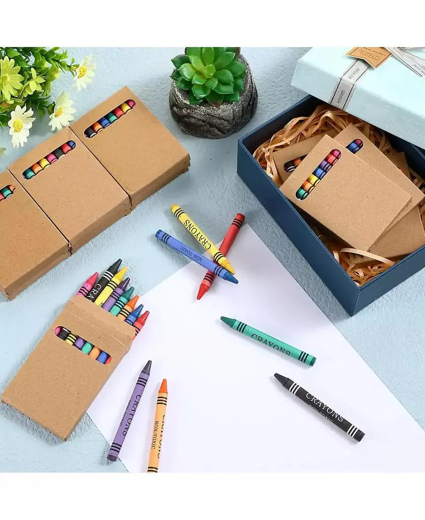 GNUADZ Crayons Bulk Mini Wrapped Wax Party Classroom 3