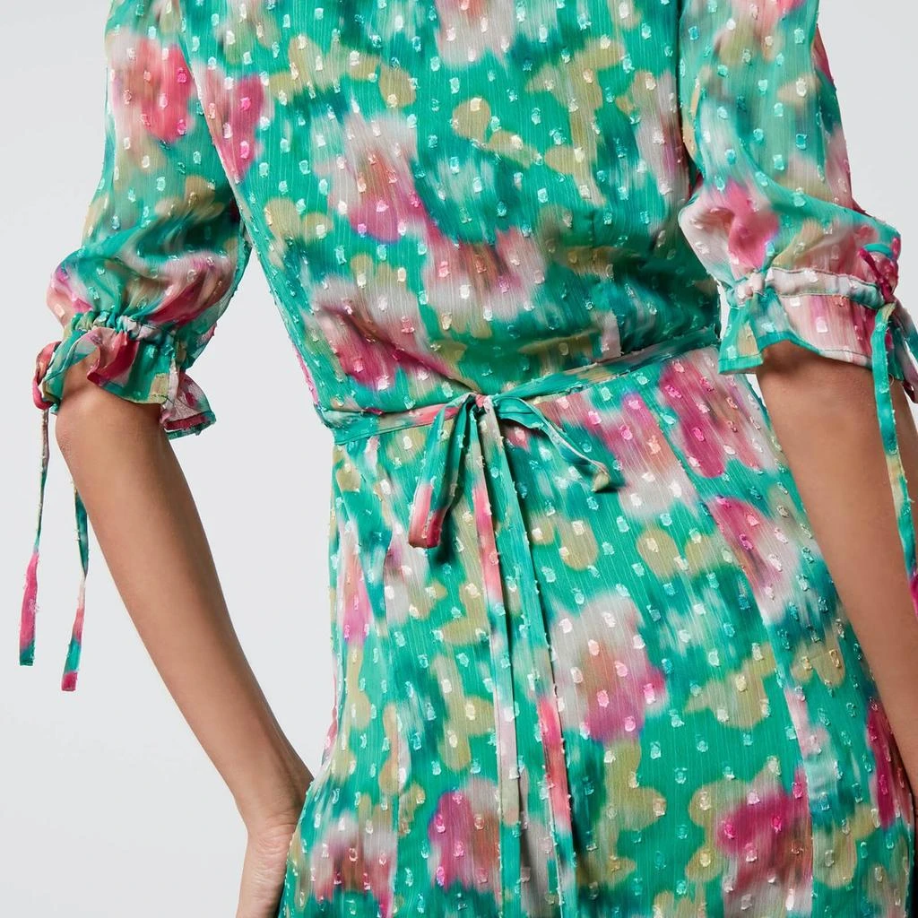 Hope & Ivy Hope & Ivy Kajsa Floral Fil Coupé Wrap Midi Dress 4