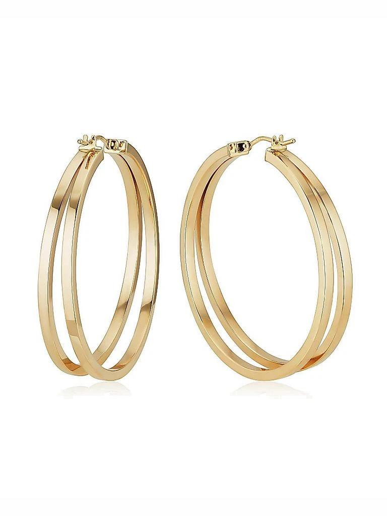 Oradina 14K Yellow Gold Hudson Large Hoops 5