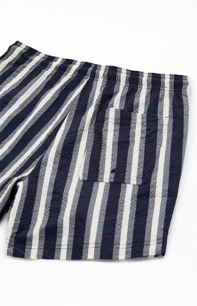 PacSun Boardwalk Striped Seersucker 4.5'' Swim Trunks 4