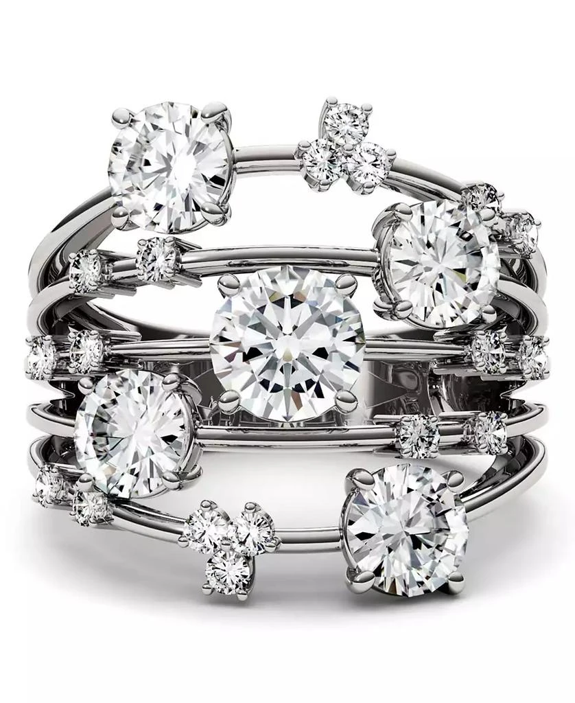 Charles 
Colvard Moissanite Galaxy Fashion Ring (3-1/8 ct. t.w. Diamond Equivalent) in 14k White Gold 3