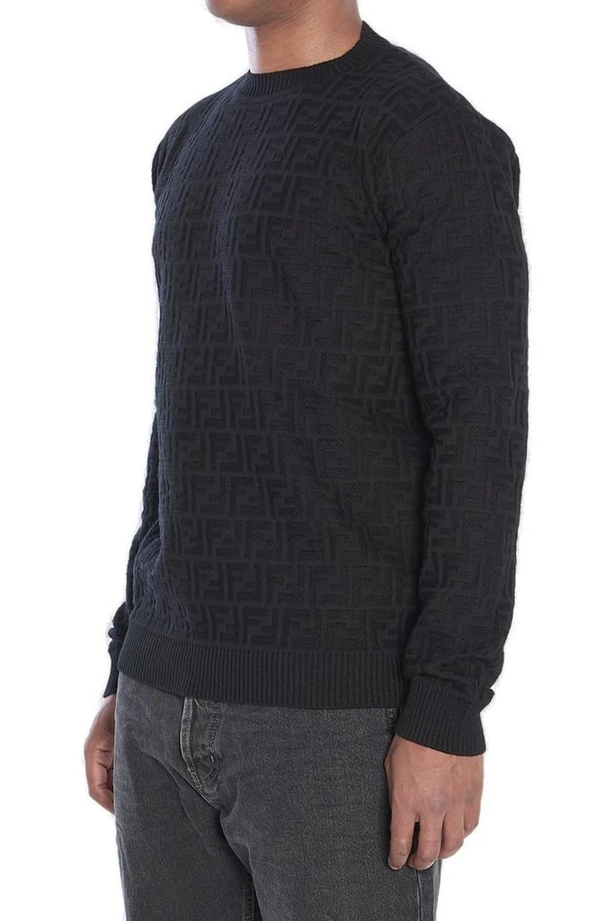 Fendi Fendi FF Monogram Crewneck Knitted Jumper 3