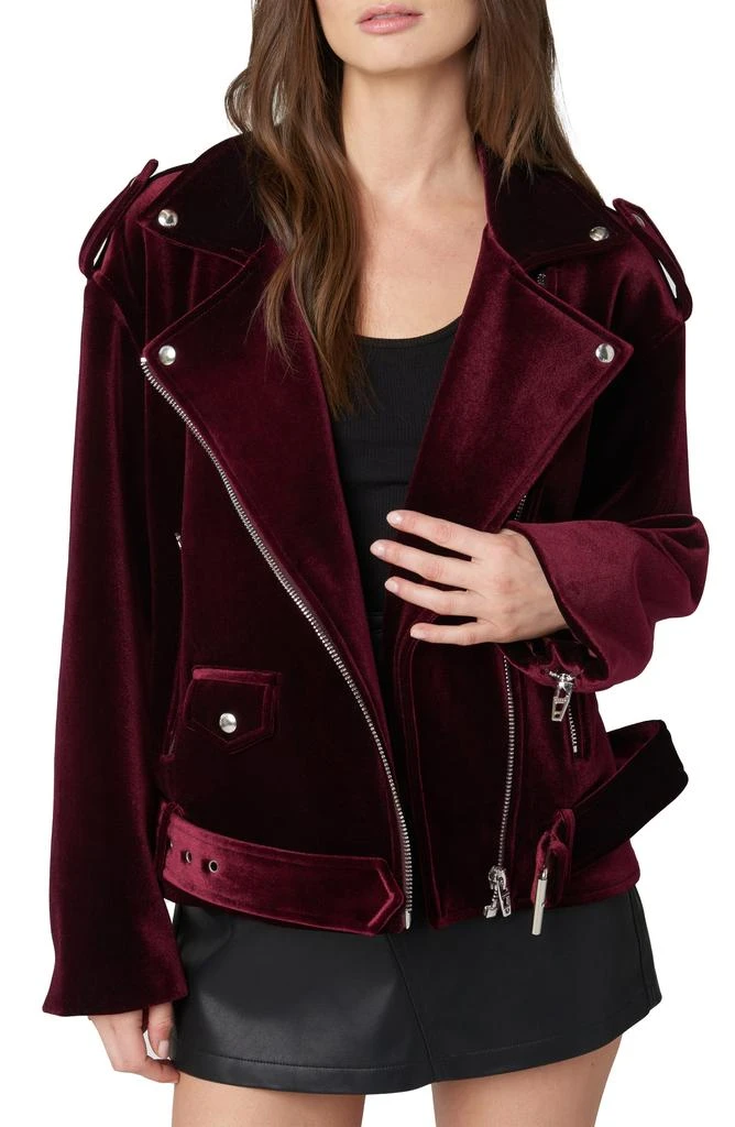 Blank NYC Stretch Velvet Moto Jacket 1
