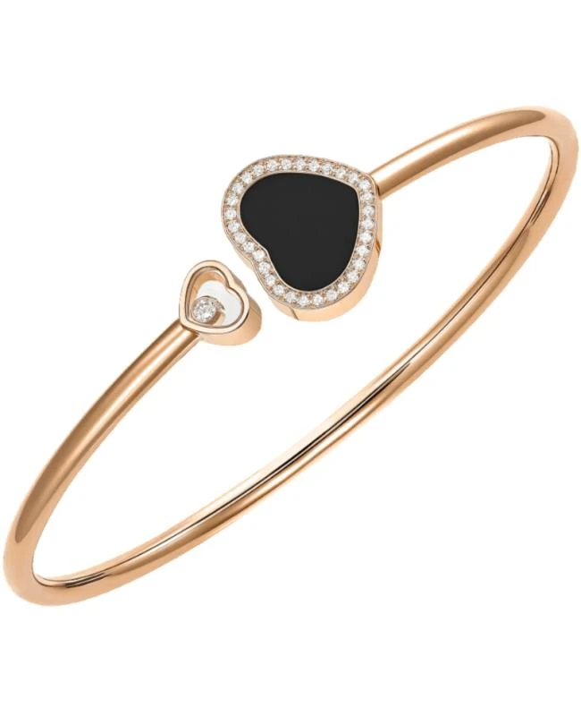 Chopard Bracelet 85A074-5203 Chopard Happy Hearts Women
s 18K Rose Gold, Diamond and Onyx Size M