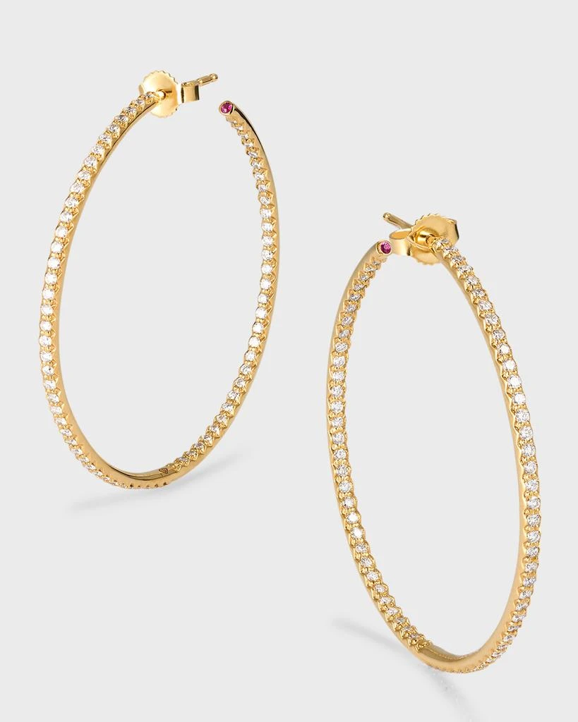 Roberto Coin 18K Perfect Diamond Hoop Earrings 1