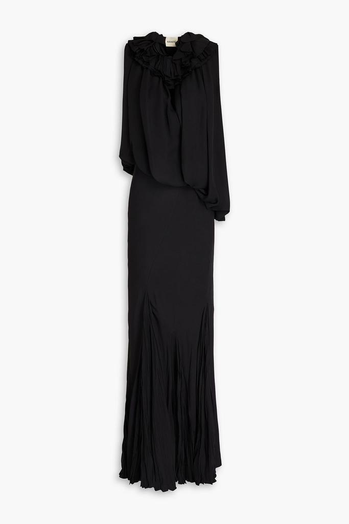 Khaite Khaite The Trina Long-Sleeved Open-Back Midi Dress