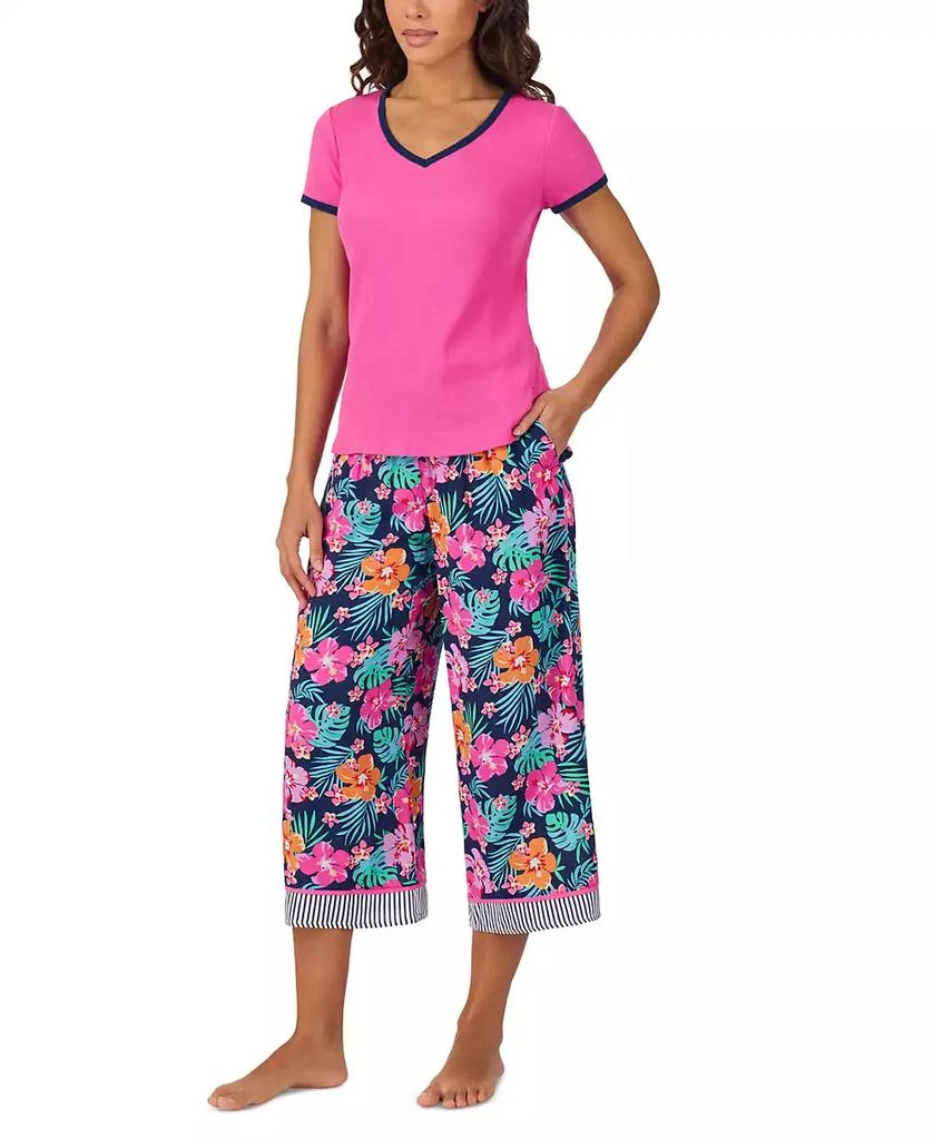Cuddl Duds Women's Printed Cropped Pajama Set 4