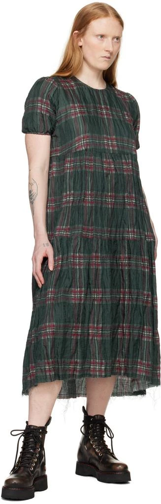 R13 Green Check Midi Dress 4