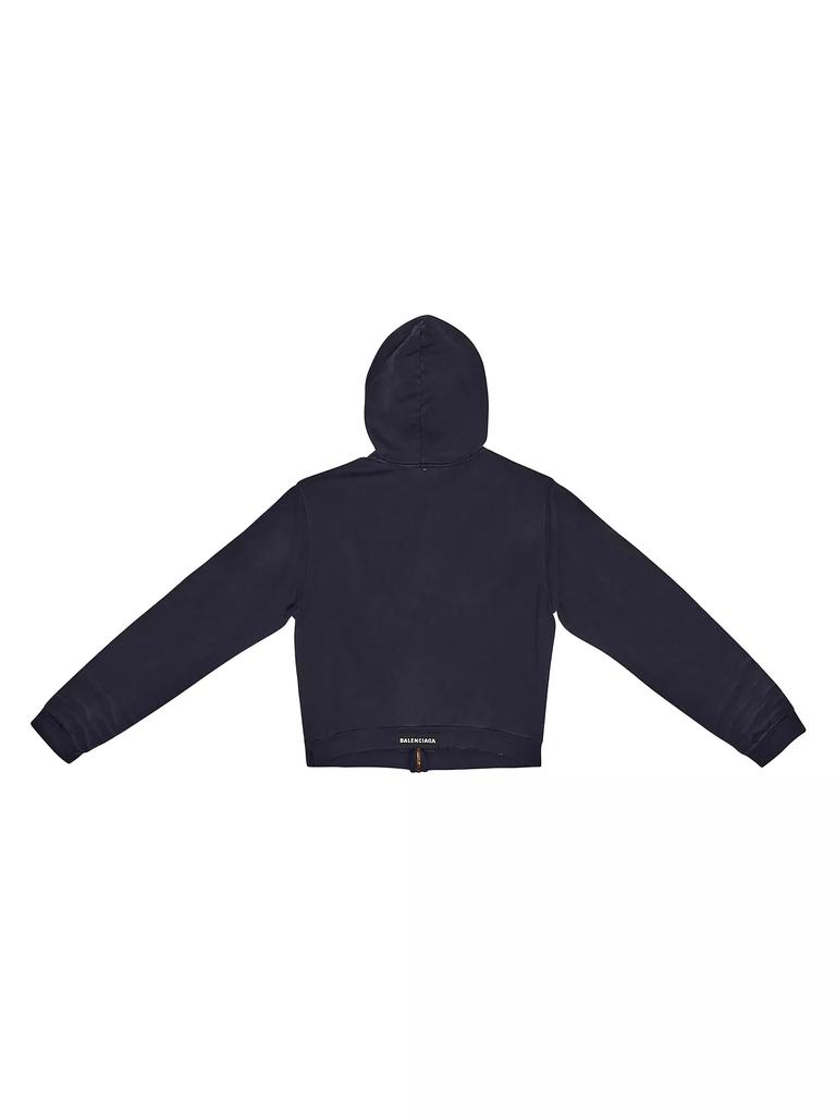 Balenciaga Balenciaga Tab Worn out Zip up Hoodie - Hoodies