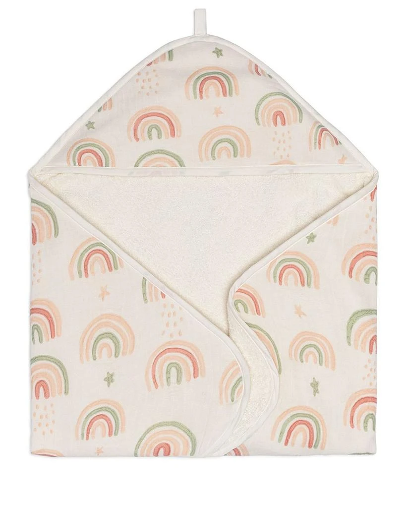 Crane Baby Parker Baby Rainbow Hooded Towel - Ages 0-3 3