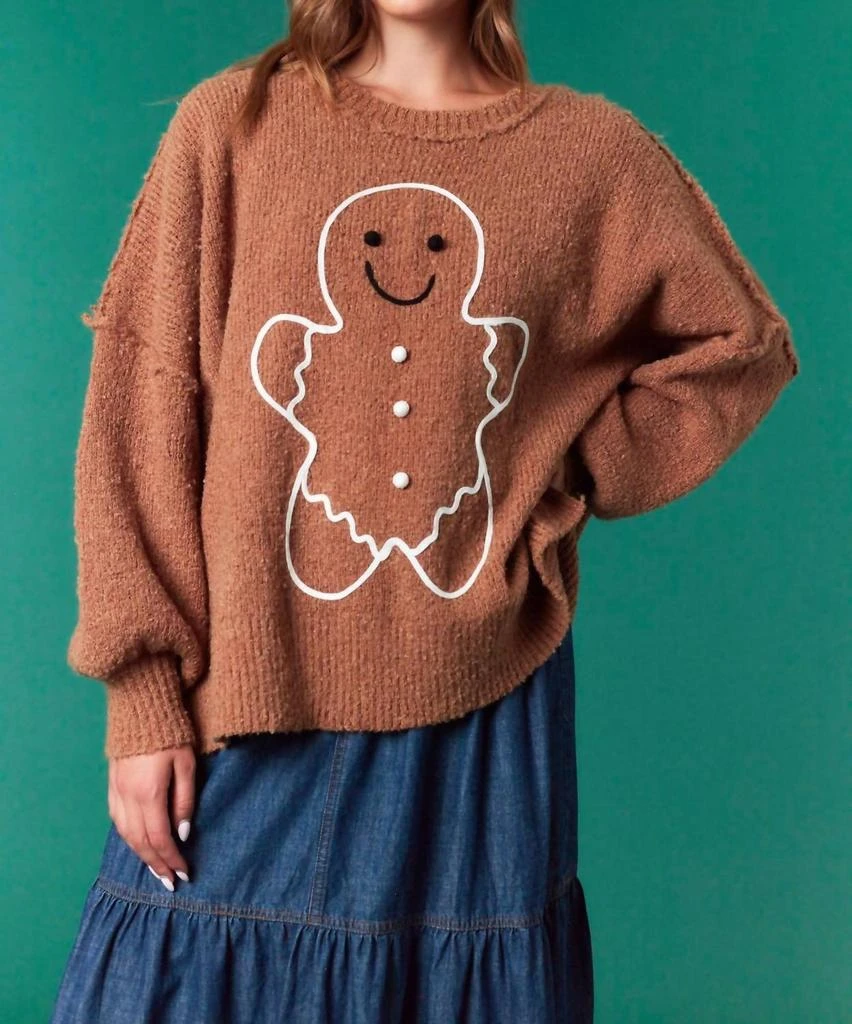 FANTASTIC FAWN Fantastic Fawn - Gingerbread Man Sweater