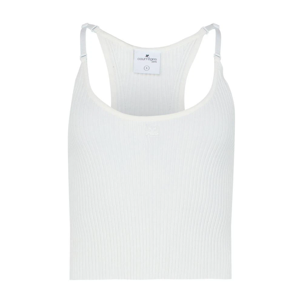 courreges Knitted Scuba vest top 7