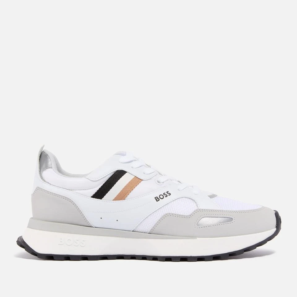 Hugo Boss BOSS MEN'S TITANIUM MESH AND SUEDE SPORTY TRAINERS 1