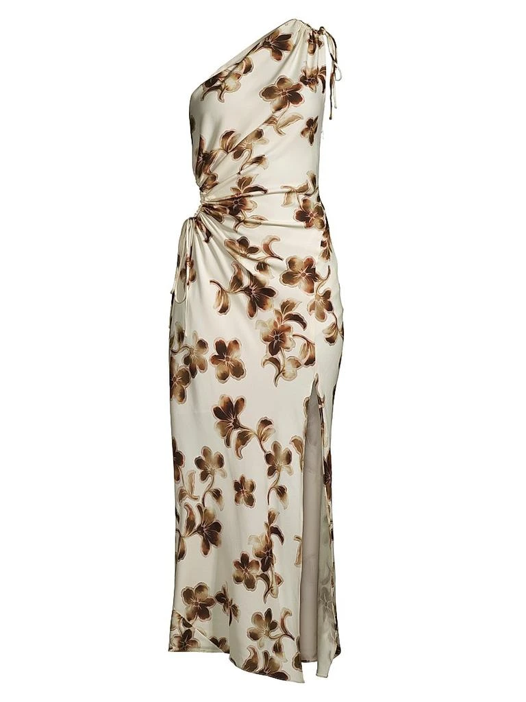 Bec & Bridge Pauline Blurred Floral One-Shoulder Midi-Dress 1