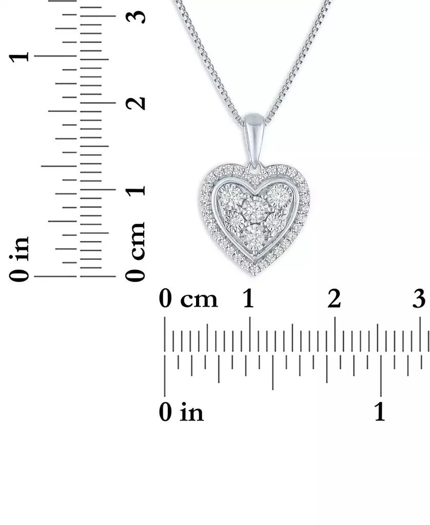 Macy
s Heart Diamond Pendant Necklace (1/4 ct. t.w.) in Sterling Silver 3