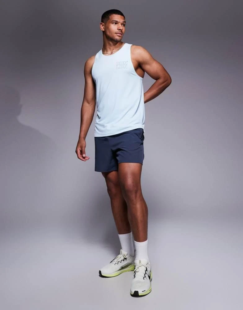 4505 4505 RUN LDN chest print mesh running tank in pale blue 2