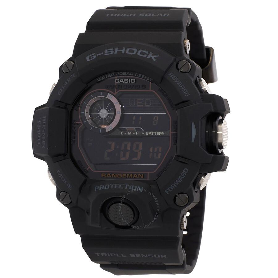 Casio G-Shock Master Of G Land Chronograph GMT Quartz Digital Black Dial Men's Watch GW9400-1B