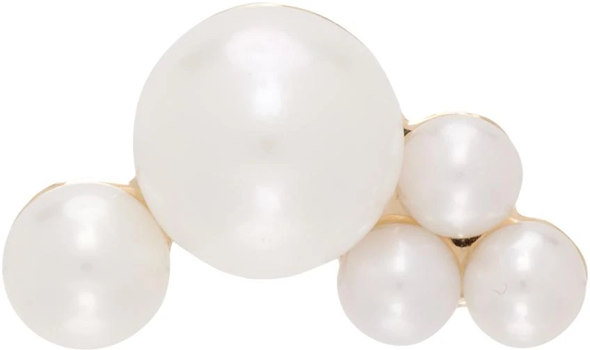 Sophie Bille Brahe White Embrassée Cinq Single Earring 1