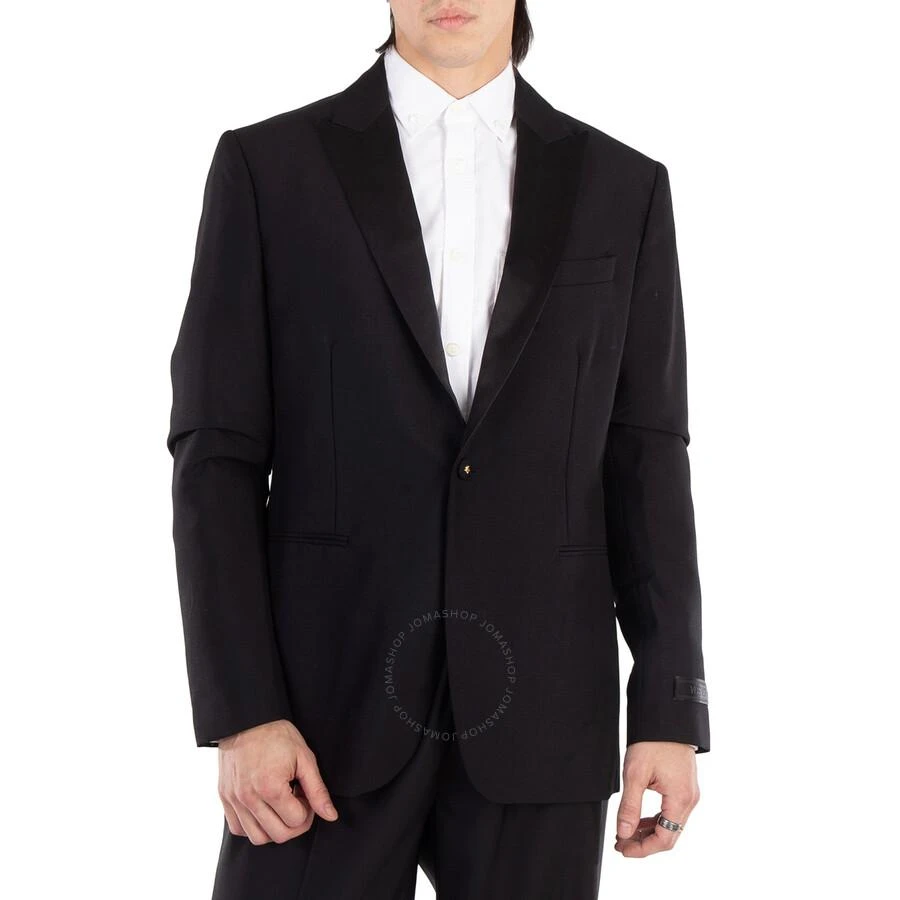 Versace Satin-Trim Single-Breasted Blazer 1