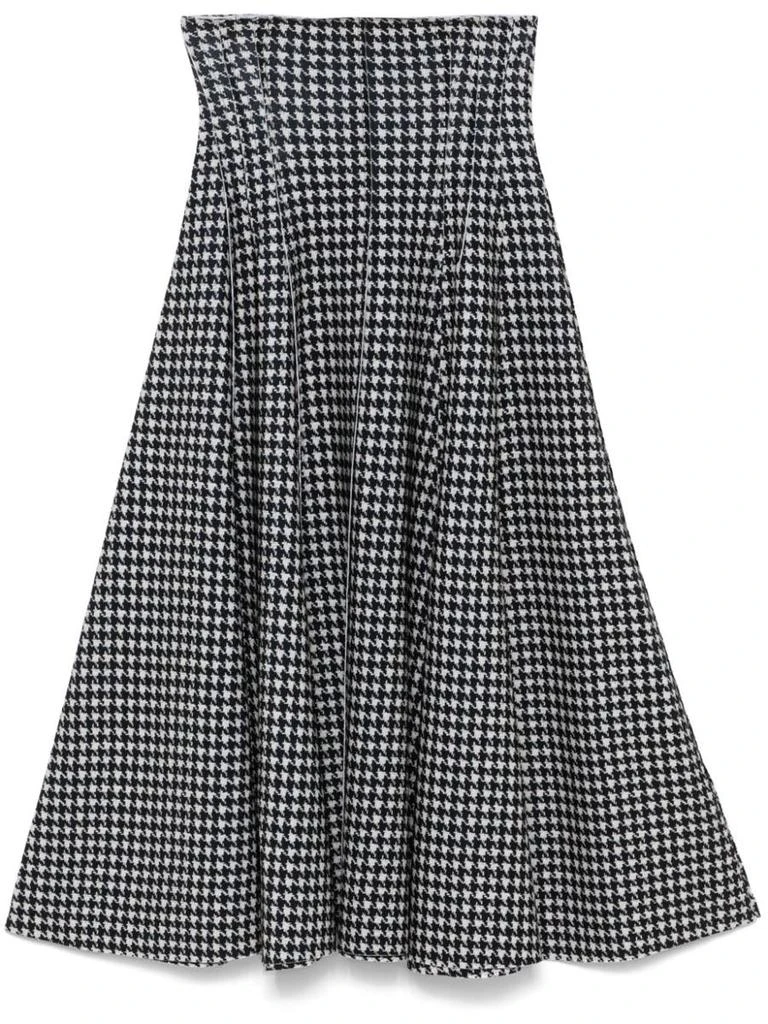 Norma Kamali Norma Kamali Houndstooth Long Skirt 1