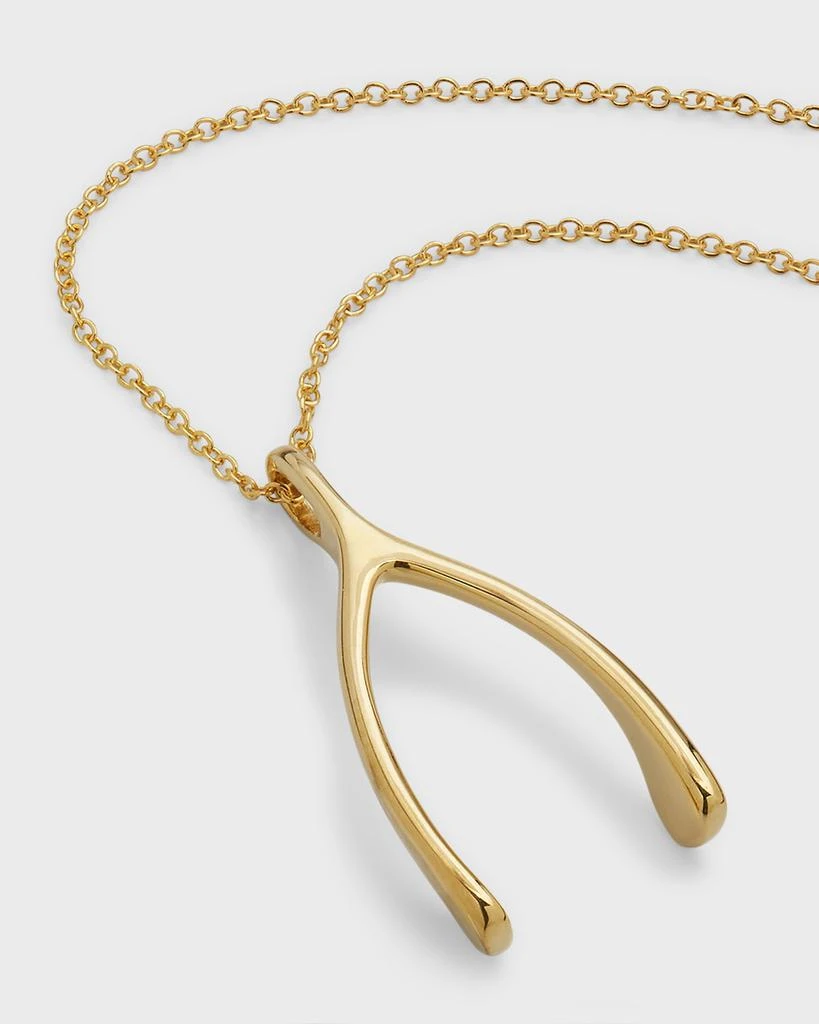 Jennifer Meyer 18k Wishbone Pendant Necklace 3