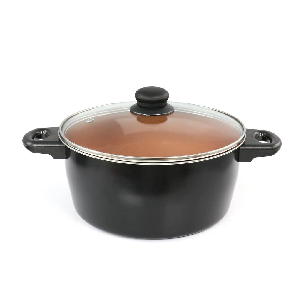 Gibson Home Armada 7 Piece Carbon Steel Nonstick Cookware Set in Black and Copper 2