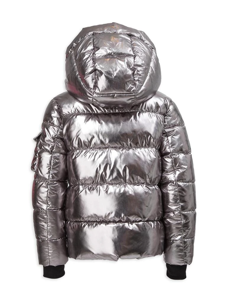 SAM. Little Girl’s Metallic Straight Puffer Jacket 2