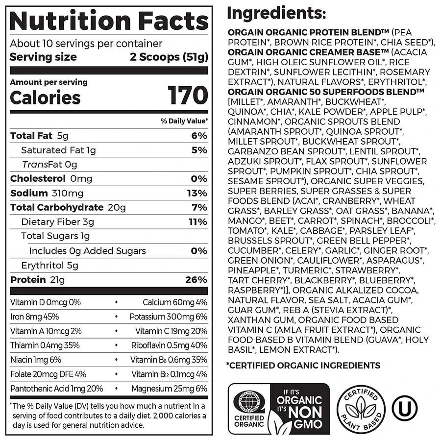 Orgain Protein + Superfoods Powder 3