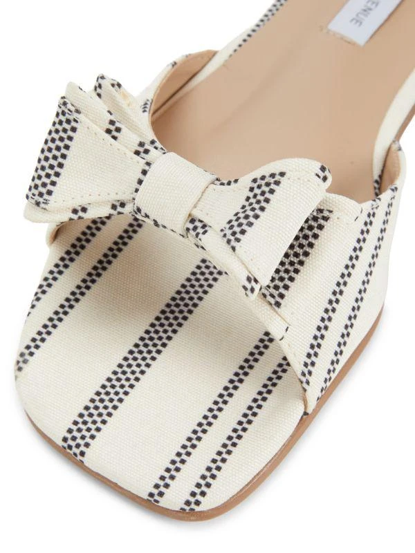 Saks Fifth Avenue Ravello ​Striped Bow Slide Sandals 6