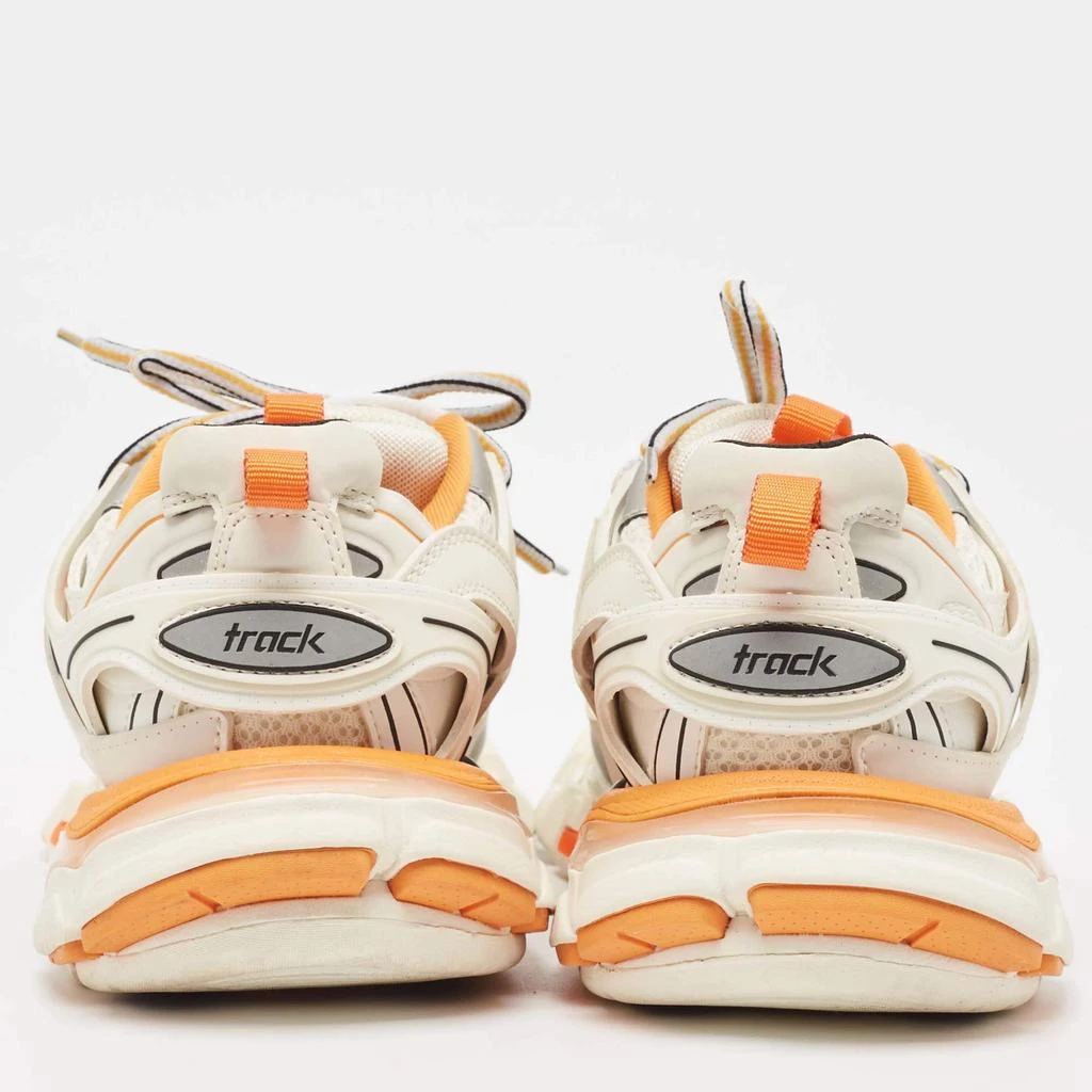 Balenciaga Balenciaga White/Orange Leather and Mesh Track Low Top Sneakers Size 36 5