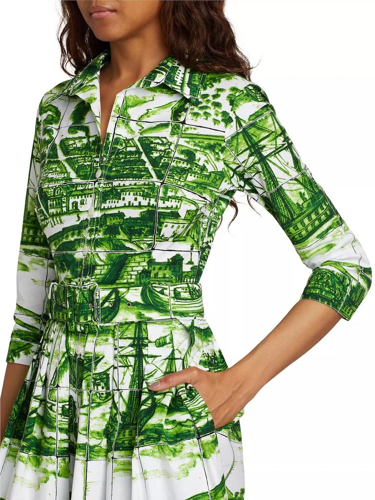 SAMANTHA SUNG Audrey Toile Cotton Shirtdress 7