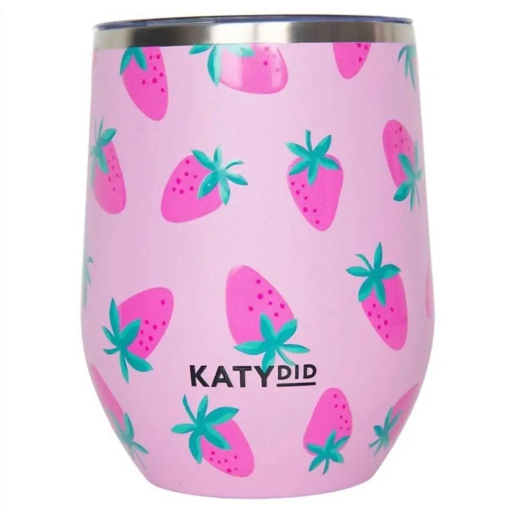 Katydid Katydid - Subtle Strawberry Insulated Stainless Steel Wine Tumbler