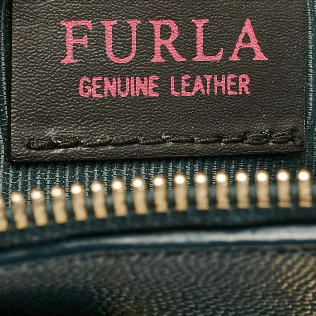 Furla Furla Dark Green Leather Dome Logo Satchel 11