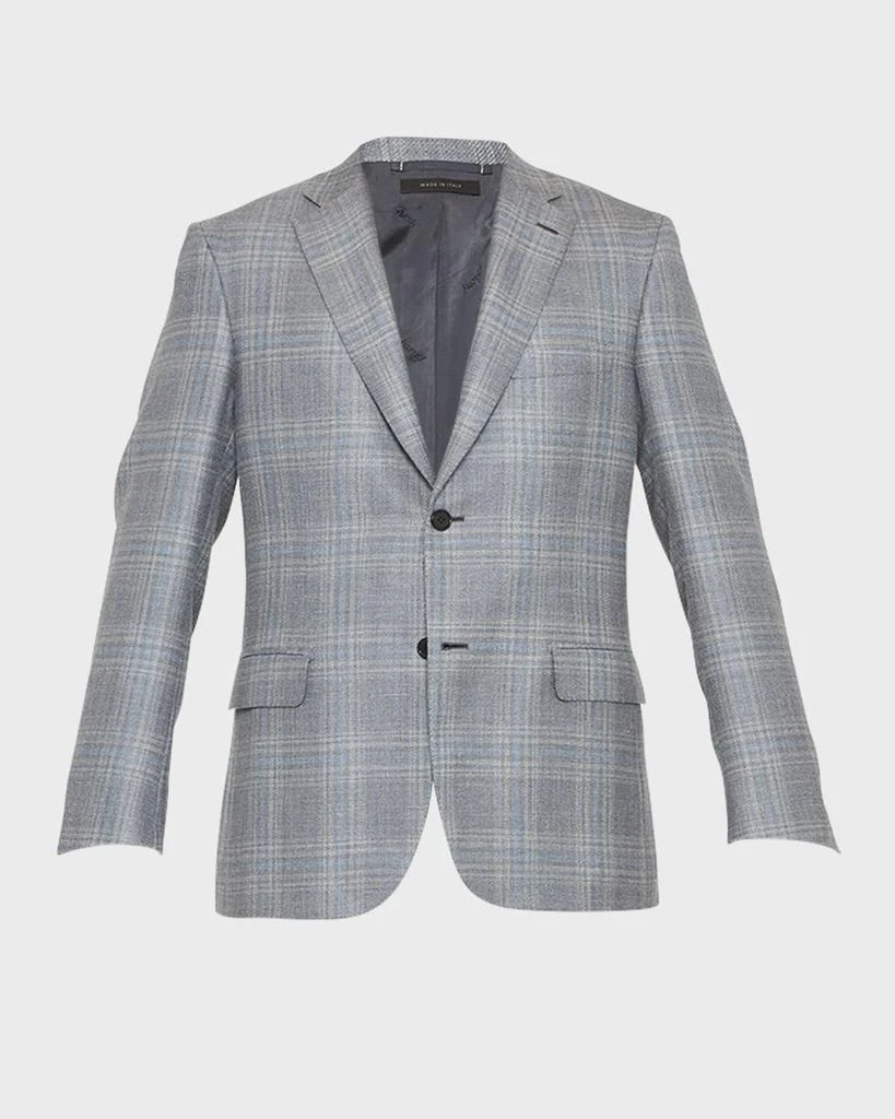 Brioni Men's Plaid Wool-Blend Sport Coat 5