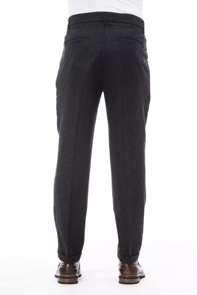 ALPHA STUDIO Alpha studio Gray Wool Jeans & Pant 3