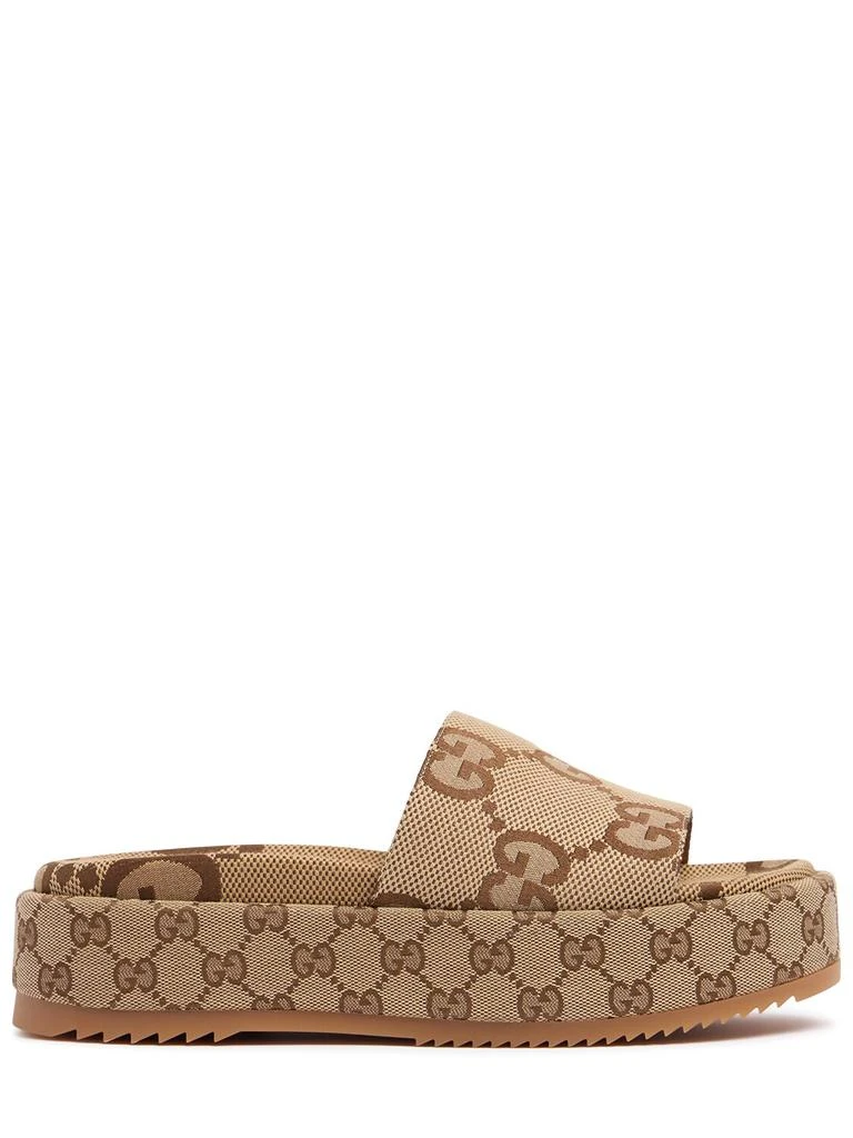 Gucci Angelina Gg Canvas Slide Sandal GUCCI Canvas GG Monogram