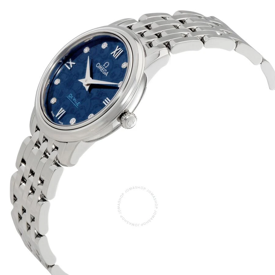 Omega De Ville Blue Dial Diamond Ladies Watch 424.10.27.60.53.003 2