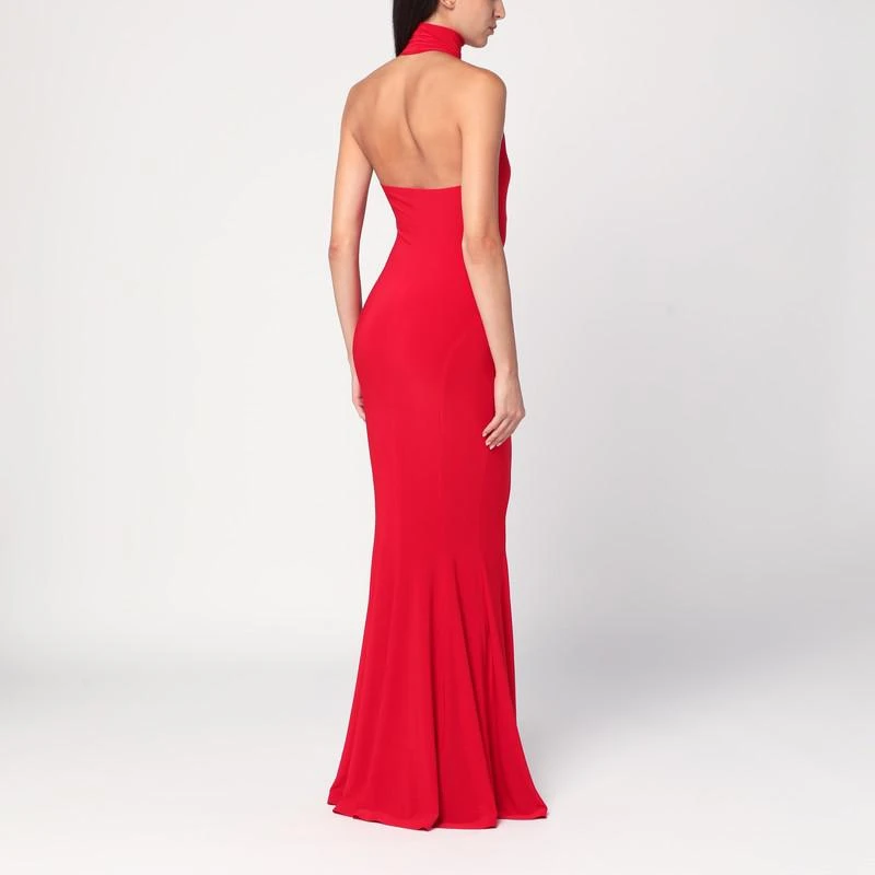 Norma Kamali Red turtleneck mermaid dress 3
