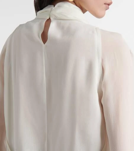 Altuzarra Cara draped high-neck silk top 5