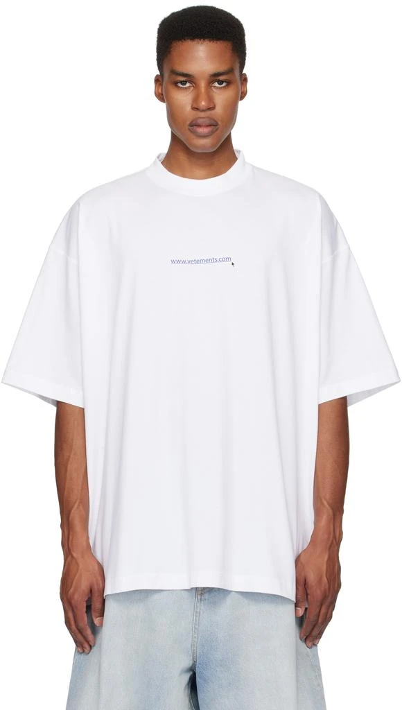 Vetements White Website Oversized T-shirt 1