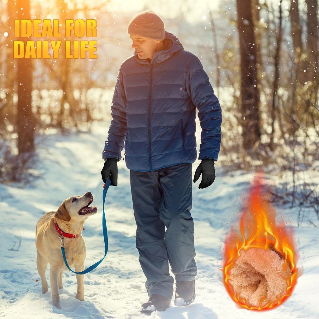 ihuan ihuan Winter Waterproof Ski Gloves Men Women, Snow Warm Cycling Cold Weather, Driving Biking Running 2