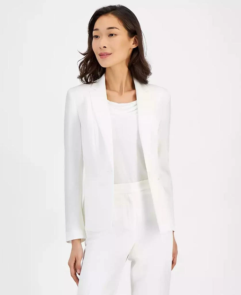 Kasper Crepe One-Button Blazer, Regular & Petite 3
