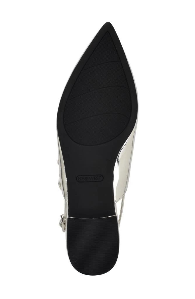 Nine West Daved Pointed Toe Slingback Flat 5