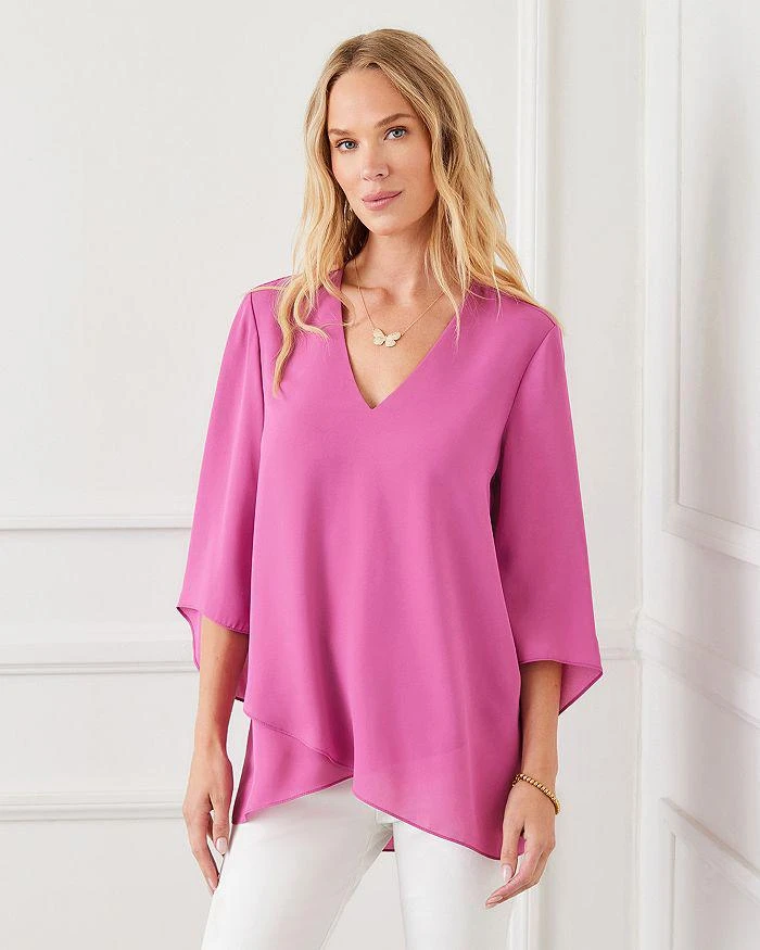 Karen Kane Petite Bracelet Sleeve Asymmetrical Top 3