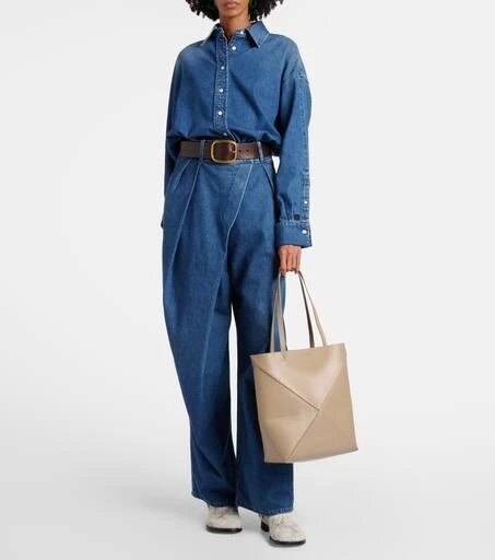 Loewe Puzzle Fold Medium leather tote bag 5