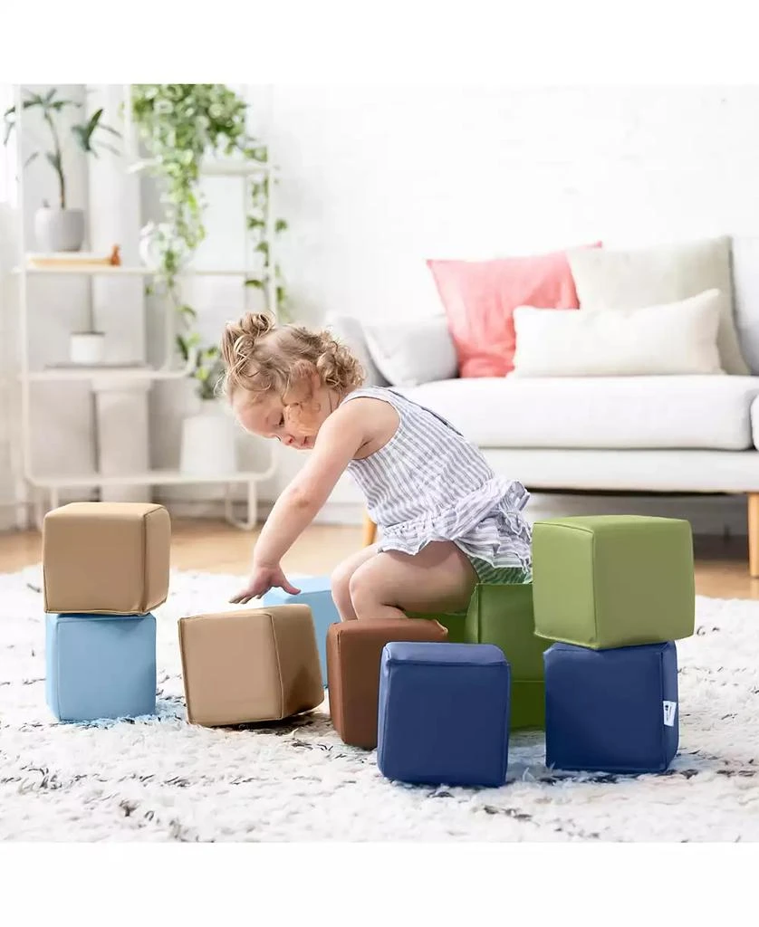 ECR4Kids SoftZone Patchwork Toddler Blocks, Assorted, 12-Piece 11