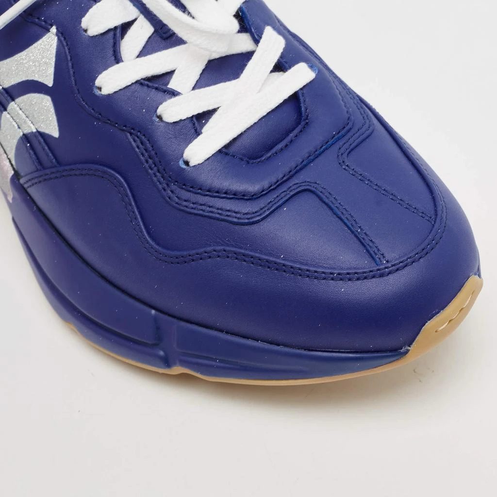 Gucci Gucci Blue Leather NY Yankees Rhyton Sneakers Size 41.5 7
