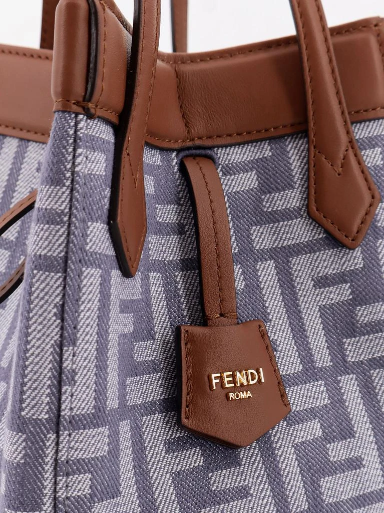 Fendi Origami mini FF Jacquard fabric and leather shoulder bag 6