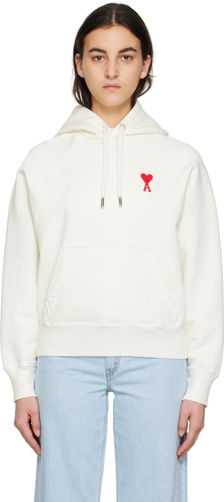 ★関税込★アミ★AMI★de Coeur Tone-On-Tone Hoodie Off White AMI Off-White Ami De Cœur Hoodie - Hoodies - Compare Prices